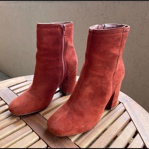 Square Toe Rust Booties
